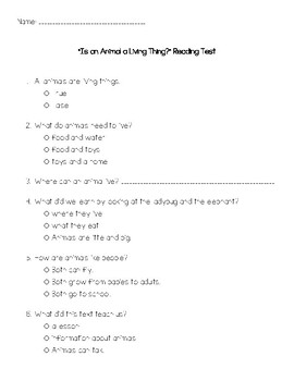 Preview of Scholastic Literacy - Reading Test - 1st Grade Unit 2 Week 10
