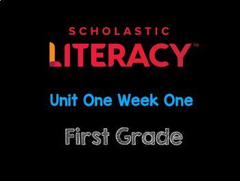 Preview of Scholastic Literacy Unit 1 Week 1 "My Family & Me" Flip chart First Grade