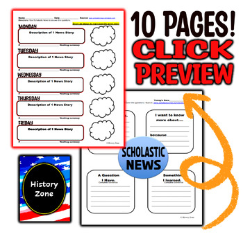 Scholastic News Worksheets Activity Graphic Organizers History