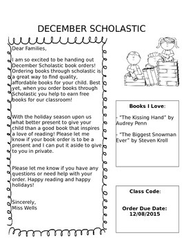 How To Use Scholastic Book Club Letter To Parents - Krafty in Kinder