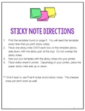 Scholastic PreK On My Way Sticky Note Template-Theme 2 Wee