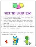 Scholastic PreK On My Way Theme 2 Week 4 Language Sticky Notes
