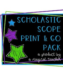 Preview of Scholastic Scope Print & Go Pack