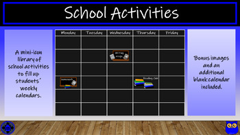 Preview of School Activity Icon Library Calendar