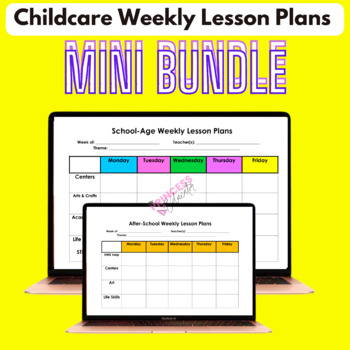 Preview of School-Age/After-school Childcare Weekly Lesson Plans Bundle