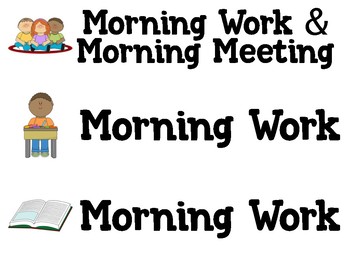 Daily Agenda Labels by msmsdesigns | Teachers Pay Teachers