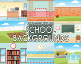 School Backgrounds Clipart (Lime and Kiwi Designs)