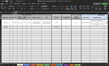 Preview of School Based Caseload Tracking Sheet