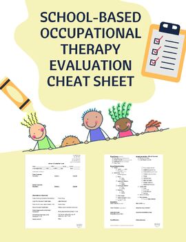 Preview of School-Based OT Evaluation Cheat Sheet