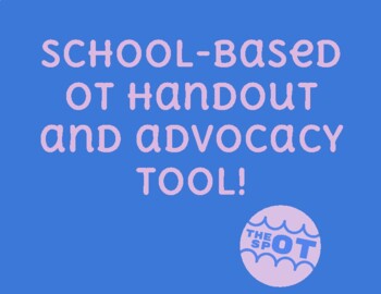 Preview of School-Based OT Handout