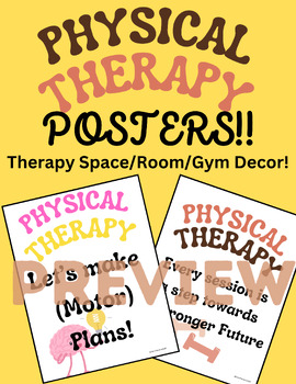 Preview of School Based Physical Therapy Posters, Room Decorations, Signs, Gross motor