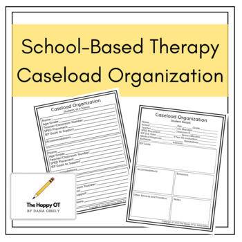 Preview of School-Based Therapy IEP Caseload Organization
