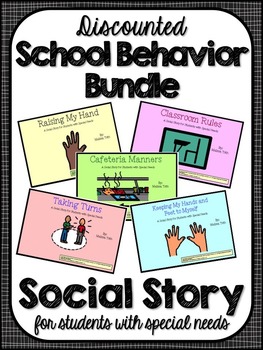 Preview of School Behavior Bundle- Social Narratives for Student's with Special Needs
