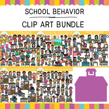 Preview of School Kids Behavior Clip Art Big Bundle for Back to School and Everyday