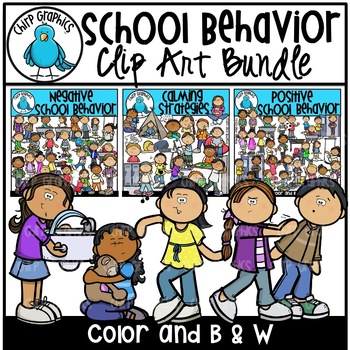 Preview of School Behavior Clip Art Bundle