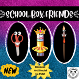 School Box Friends: How to use glue, scissors, & paintbrus