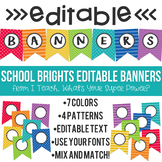 School Brights Editable Banners