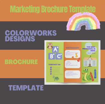 Preview of Tri Fold Brochure Template| Printable Brochure| Two sided brochure PDF