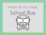 School Bus- August Poem of the Week