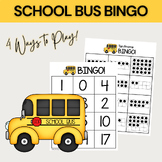 School Bus BINGO (Ten Frames and Numerals to 20)