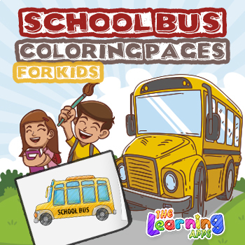 Preview of School Bus Printable Worksheets Coloring Pages for Kids
