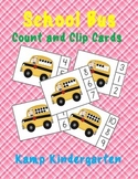 School Bus Count and Clip Cards (Sets to 10)