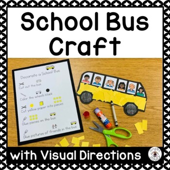 Preview of School Bus Craft with Visual Directions FREEBIE