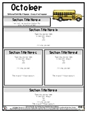 School Bus - Editable Newsletter Template #60CentFinds 1 pg *sp