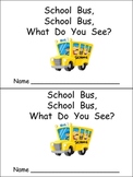 School Bus Emergent Reader for Preschool Kindergarten