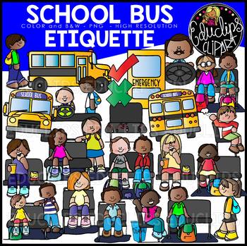 Preview of School Bus Etiquette Clip Art Set {Educlips Clipart)