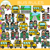 School Bus Rules and Behavior Clip Art for Back to School 