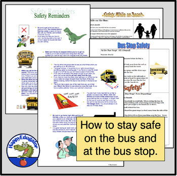 school bus safety handouts by happyedugator teachers pay teachers