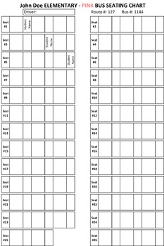 coach bus seating chart template