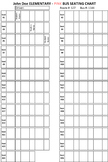 School Bus - Seating Chart Template