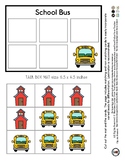 School Bus - Task Box Mat 1:1 Object Matching #60CentFinds