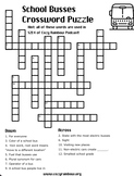 School Bus Themed Crossword