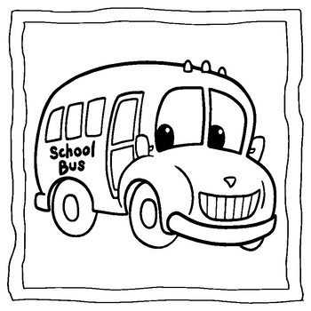 school bus coloring page preschool