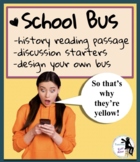 School Bus - passage on the history and discussion starters