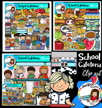 School Cafeteria Clip Art- Big set of 116 images! by Artifex | TPT