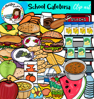 School Cafeteria Clip Art- Big set of 116 images! by Artifex | TPT