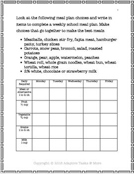 School Cafeteria Job Information and Tasks by Adaptive Tasks | TPT