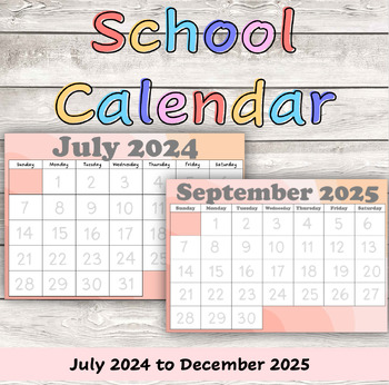 School Calendar 2022-2024 by Keeping up with cb | TPT