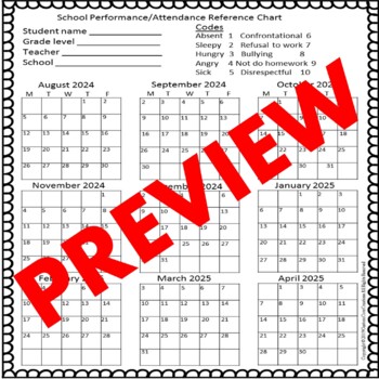 School Calendar 2024-2025 (Teacher and Student Calendar)  TPT