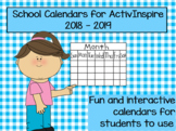 School Calendars for ActivInspire
