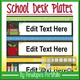 Desk Plates / Name Plates - School Chalkboard Theme