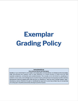 Preview of School/ Classroom Equitable Grading Policy