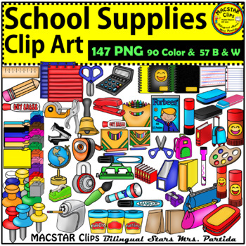 Preview of School Classroom Supplies  Clip Art