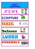 School Classroom Visual Timetable