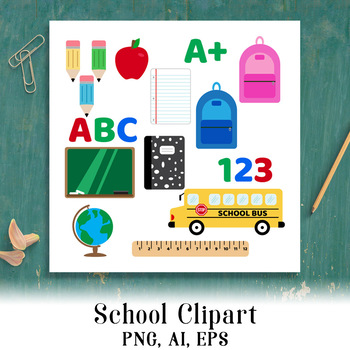Back To School Backpack Clipart - Download in Illustrator, EPS