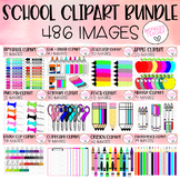 School Supplies Clipart Bundle - InspiredxTeacher Clipart